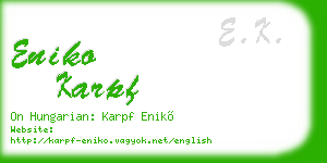 eniko karpf business card